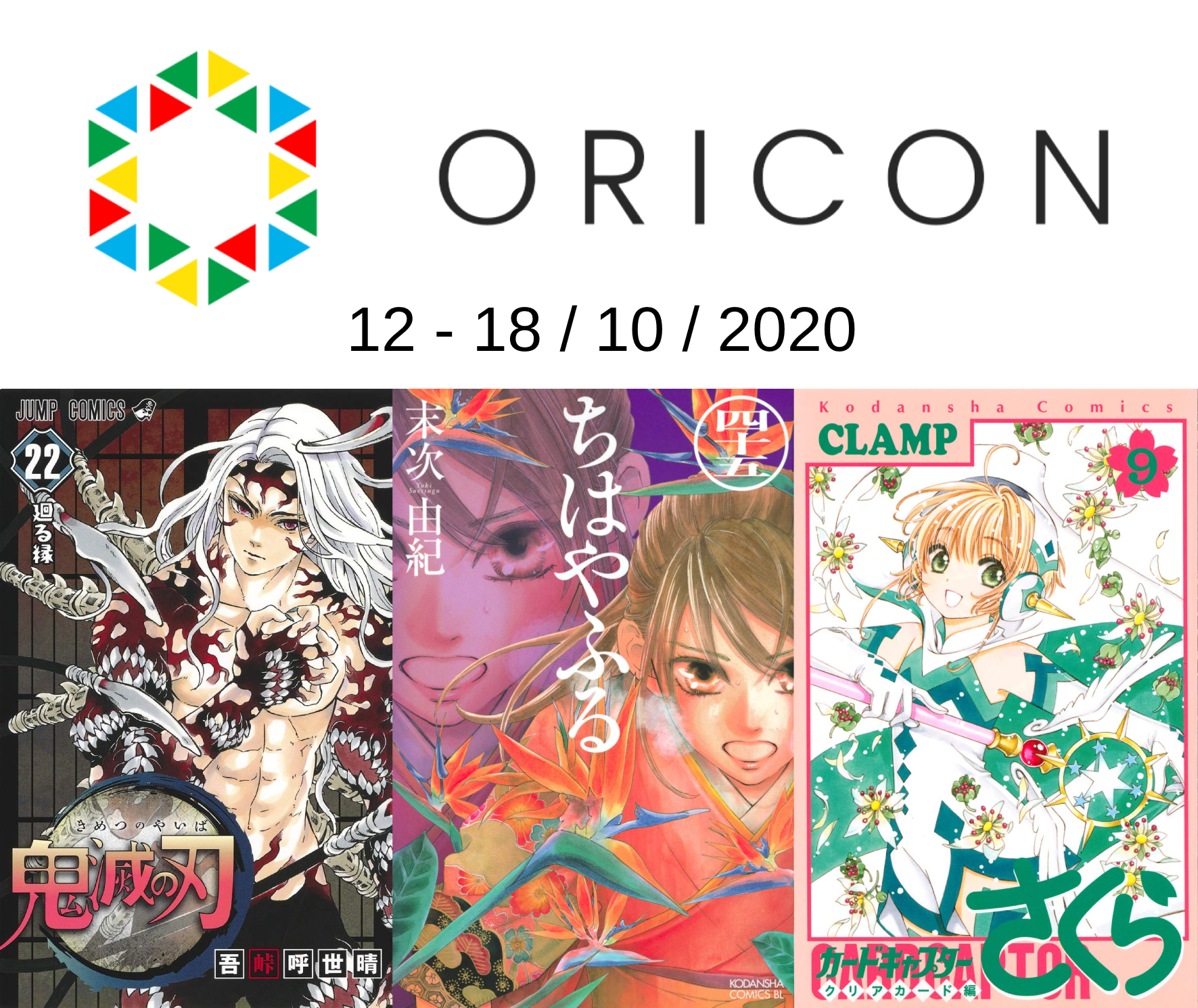 Top Oricon du 12 au 18 octobre 2020